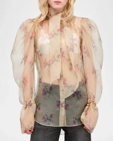 Marc Jacobs Floral Silk Blouse | Thumbnail 4