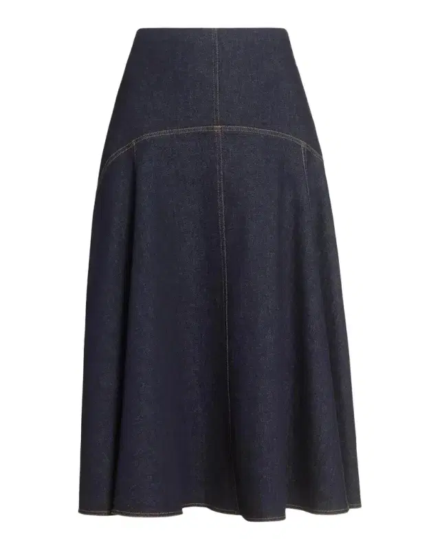 Jacquemus La Jupe Triangle de-Nîmes Denim Midi-Skirt