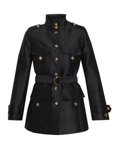 Zimmermann Valiant Utility Wool-Silk Belted Coat | Thumbnail 1