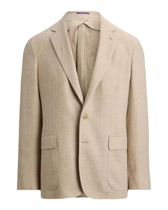 Ralph Lauren Purple Label Men's Hadley Hand-Tailored Herringbone Sport Jacket