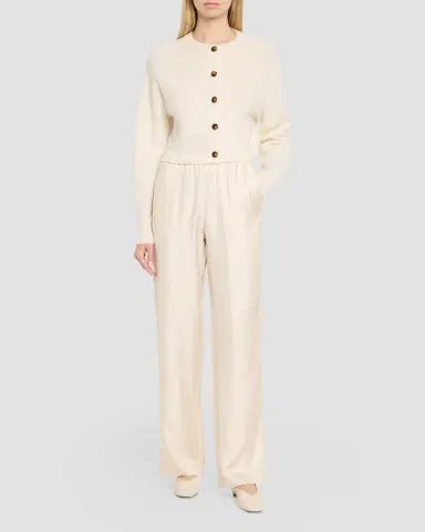 Loulou de Saison Alera Silk Straight-Leg Pull-On Pants | Thumbnail 2 Loulou de Saison Alera Silk Straight-Leg Pull-On Pants | Thumbnail 2