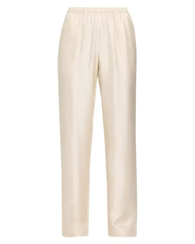 Loulou de Saison Alera Silk Straight-Leg Pull-On Pants