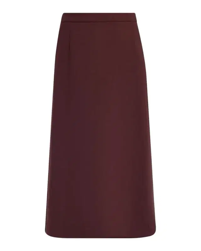 Lafayette 148 New York A-Line Stretch Wool Midi Skirt