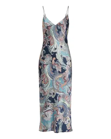L'Agence Seridie Paisley Mid-Length Slip Dress | Thumbnail 1 L'Agence Seridie Paisley Mid-Length Slip Dress | Thumbnail 1