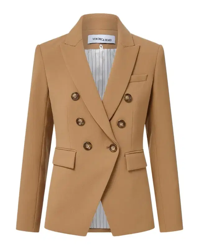 Veronica Beard Miller Double-Breasted Dickey Jacket