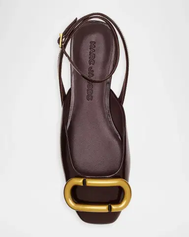 Marc Jacobs The Pop J Marc Leather Slingback Flats | Thumbnail 4