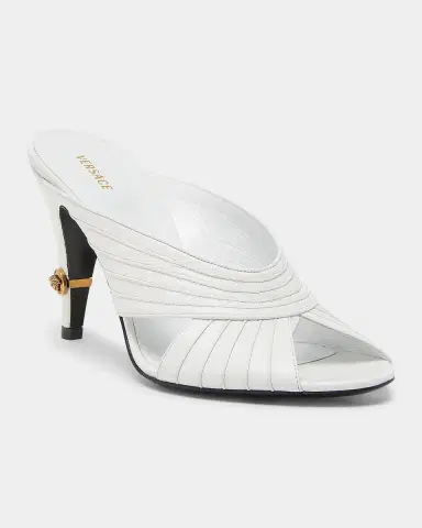 Versace Jeans Couture Medusa 90MM Leather Mules | Thumbnail 5