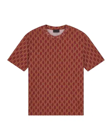 Emporio Armani Men's All-Over Logo Crewneck T-Shirt | Thumbnail 1