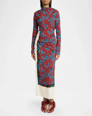 Proenza Schouler Anais Floral-Print Button-Shoulder Long-Sleeve Top | Thumbnail 2 Proenza Schouler Anais Floral-Print Button-Shoulder Long-Sleeve Top | Thumbnail 2