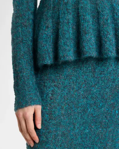 Proenza Schouler Joelle Mohair Cable Knit Peplum Sweater | Thumbnail 5