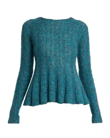 Proenza Schouler Joelle Mohair Cable Knit Peplum Sweater | Thumbnail 1