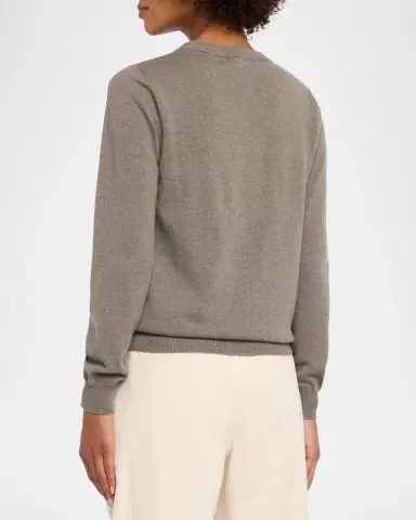 Brunello Cucinelli Cashmere Fitted Crewneck Sweater | Thumbnail 3