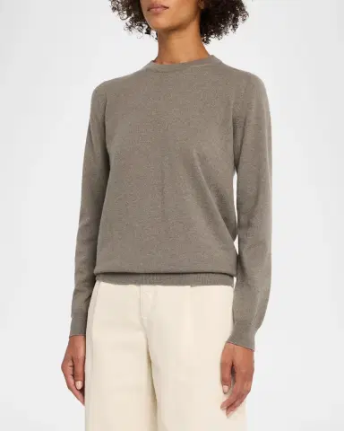 Brunello Cucinelli Cashmere Fitted Crewneck Sweater | Thumbnail 4