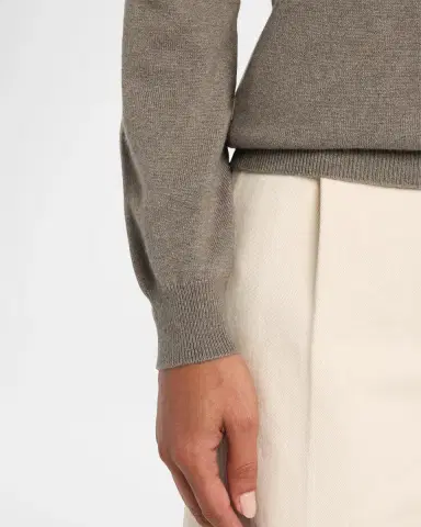 Brunello Cucinelli Cashmere Fitted Crewneck Sweater | Thumbnail 5