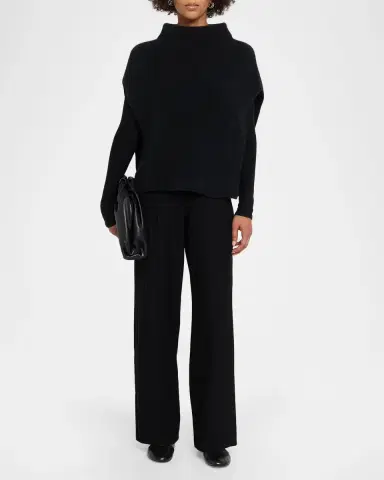 Eileen Fisher Mock-Neck Boucle Knit Poncho | Thumbnail 2