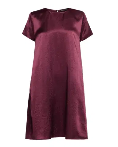 Eileen Fisher Short-Sleeve Satin Mini Shift Dress | Thumbnail 1