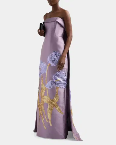 Amsale Tulip Watteau Column Gown | Thumbnail 5