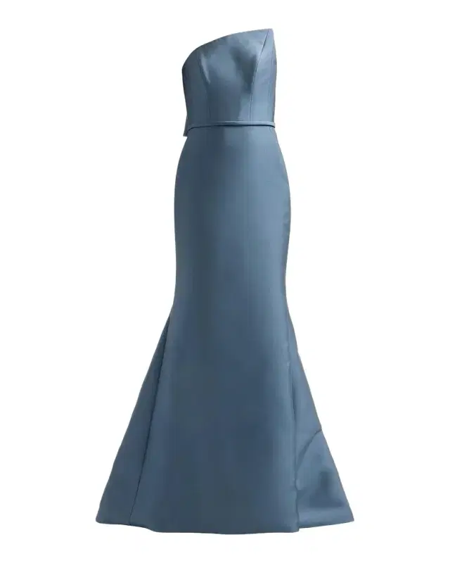 Amsale Strapless Column Gown