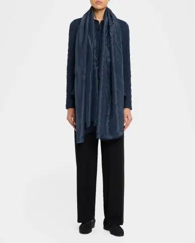 Eileen Fisher Crinkled Organic Silk Scarf | Thumbnail 2