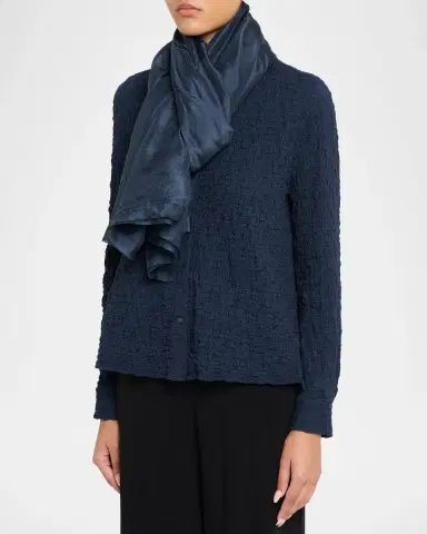Eileen Fisher Crinkled Organic Silk Scarf | Thumbnail 3