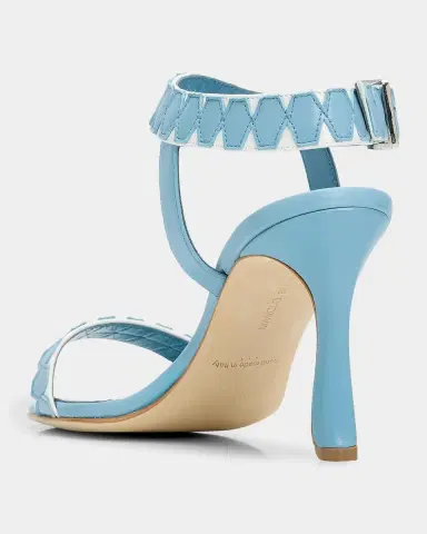 Manolo Blahnik Coron Geometric Leather Sandals | Thumbnail 4