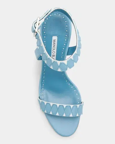 Manolo Blahnik Coron Geometric Leather Sandals | Thumbnail 5