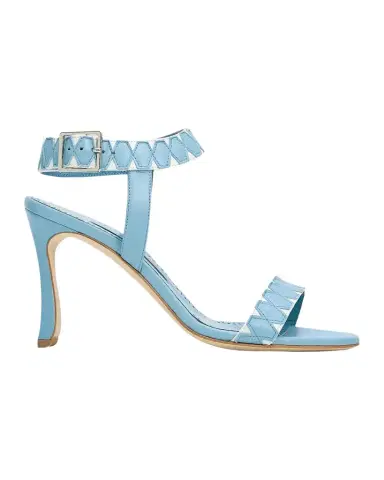 Manolo Blahnik Coron Geometric Leather Sandals | Thumbnail 1