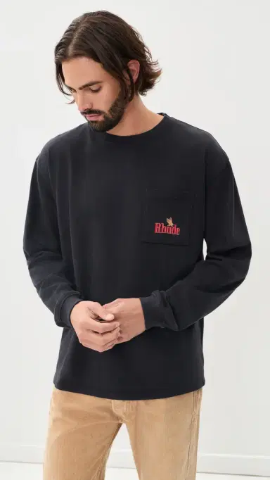Rhude American pirit Pocket Tee Vintage Black/Red | Thumbnail 2
