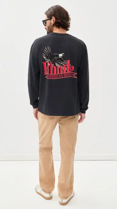 Rhude American pirit Pocket Tee Vintage Black/Red | Thumbnail 3