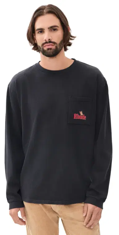 Rhude American pirit Pocket Tee Vintage Black/Red | Thumbnail 1