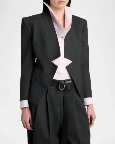 Givenchy Reverse Lapel Wool Jacket | Thumbnail 4 Givenchy Reverse Lapel Wool Jacket | Thumbnail 4