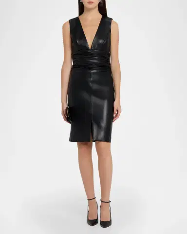 Toccin Dash Plunging Ruched Bodycon Mini Dress | Thumbnail 2 Toccin Dash Plunging Ruched Bodycon Mini Dress | Thumbnail 2