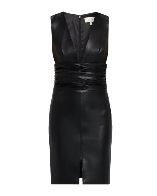 Toccin Dash Plunging Ruched Bodycon Mini Dress