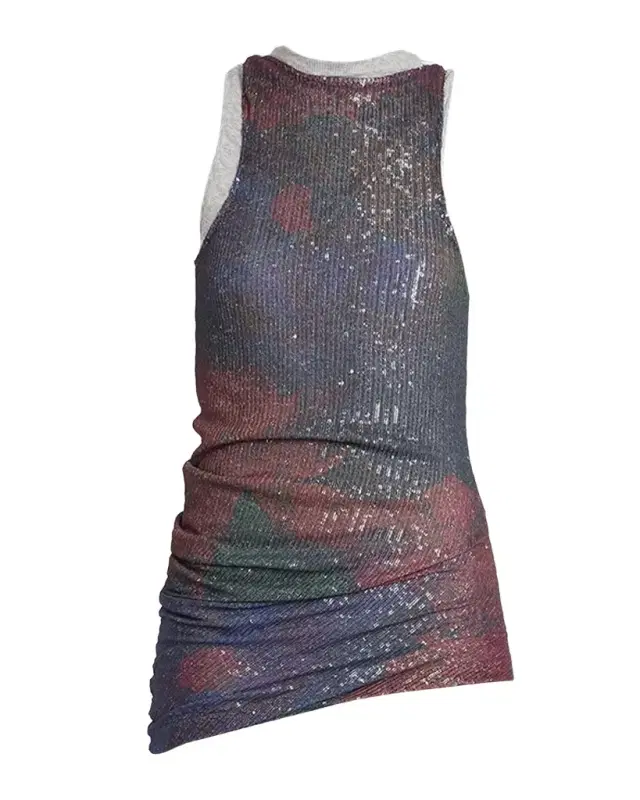MM6 MAISON MARGIELA Sleeveless Sequin Draped Top