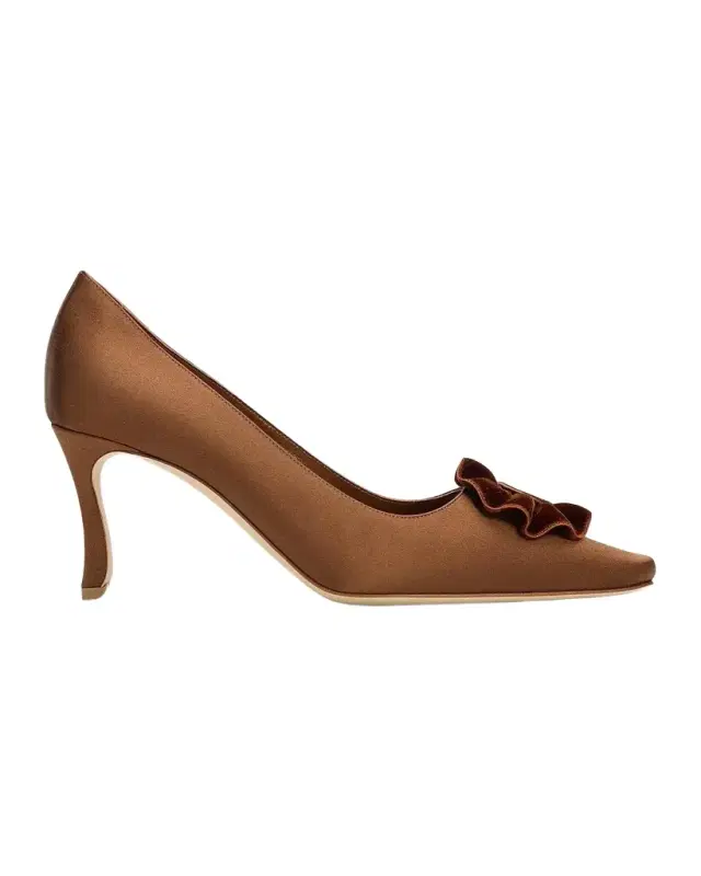 Manolo Blahnik Fortan 70MM Satin Stiletto Pumps