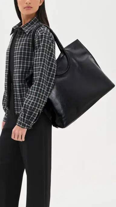 Staud Maude North-South Tote Black One Size | Thumbnail 3