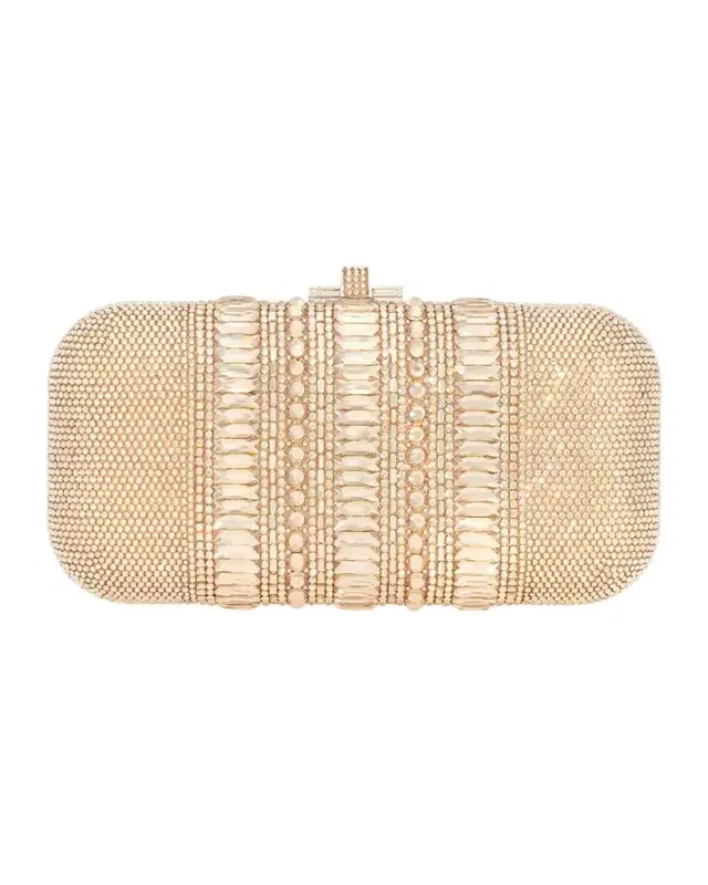 Judith Leiber Couture Long Slide Crystal Clutch Bag