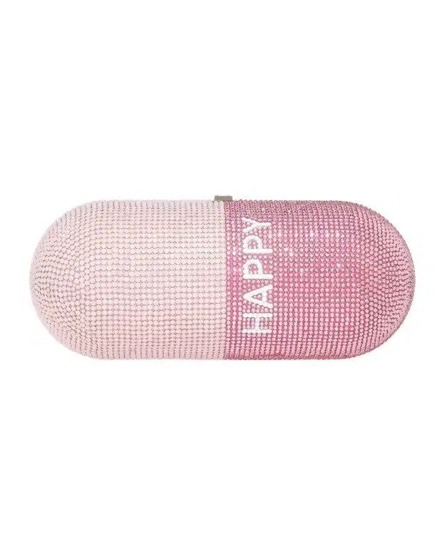 Judith Leiber Couture Happy Pill Capsule Crystal Clutch Bag
