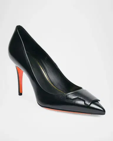 Santoni 85mm Leather Pumps | Thumbnail 2
