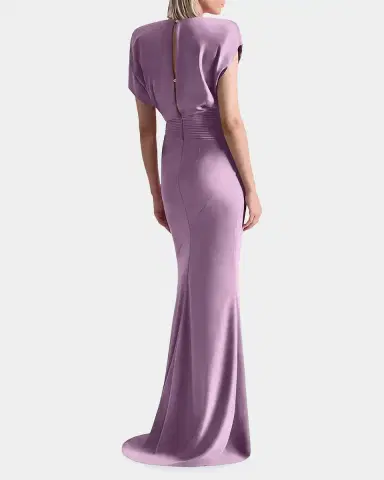 Zhivago Bond Satin Mermaid Gown | Thumbnail 3