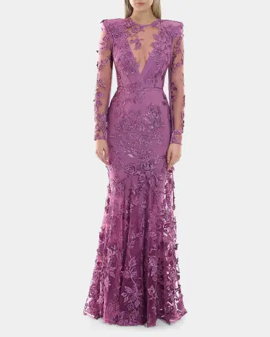 Zhivago Poetry Remains Embroidered Mermaid Gown | Thumbnail 2
