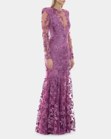 Zhivago Poetry Remains Embroidered Mermaid Gown | Thumbnail 4