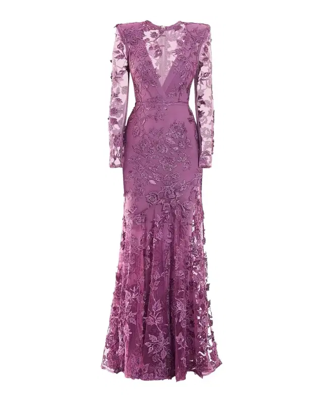 Zhivago Poetry Remains Embroidered Mermaid Gown