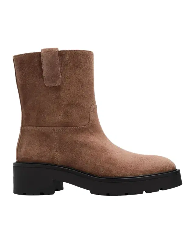 Stuart Weitzman Ren Suede Lug Sole Booties