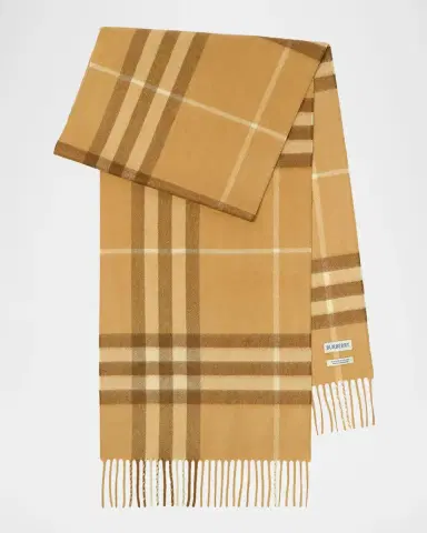 Burberry Men's Check Cashmere Scarf | Thumbnail 2
