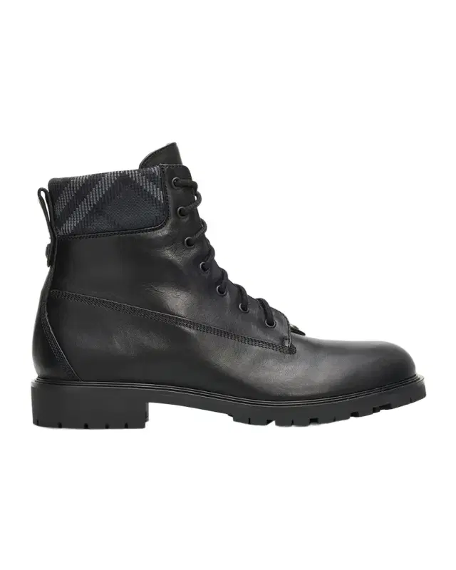 Burberry Men's Durham Leather Combat Boots
