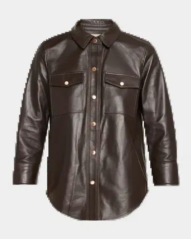 L'Agence Avina Leather Blouse | Thumbnail 5