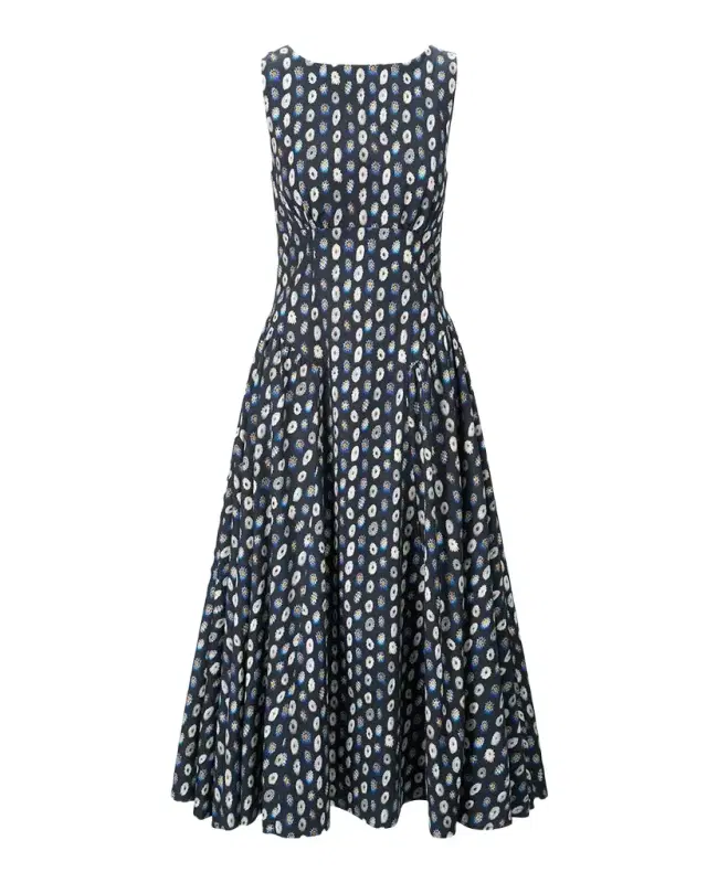 Staud Gwen Printed Midi Dress