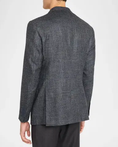 Emporio Armani Men's Wool and Viscose Single-Breasted Sport Coat | Thumbnail 3