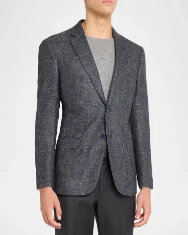 Emporio Armani Men's Wool and Viscose Single-Breasted Sport Coat | Thumbnail 4